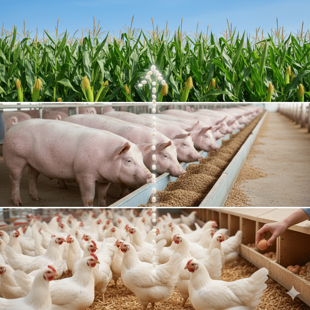 La industria de alimentos balanceados garantiza la absorción total de la cosecha nacional de maíz