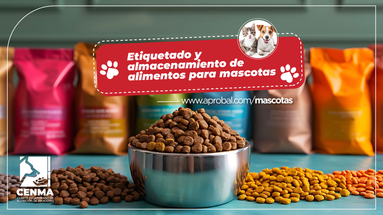 Etiquetado y almacenamiento de alimentos para mascotas